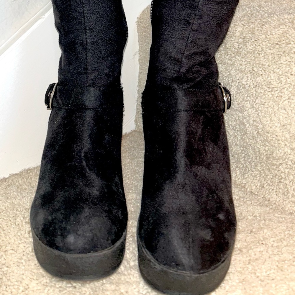 Wedges Black Boots
